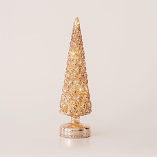 Χριστουγεννιάτικο Δεντράκι Χρυσό Φωτιζόμενο Με Glitter | Eurolamp | 600-45146